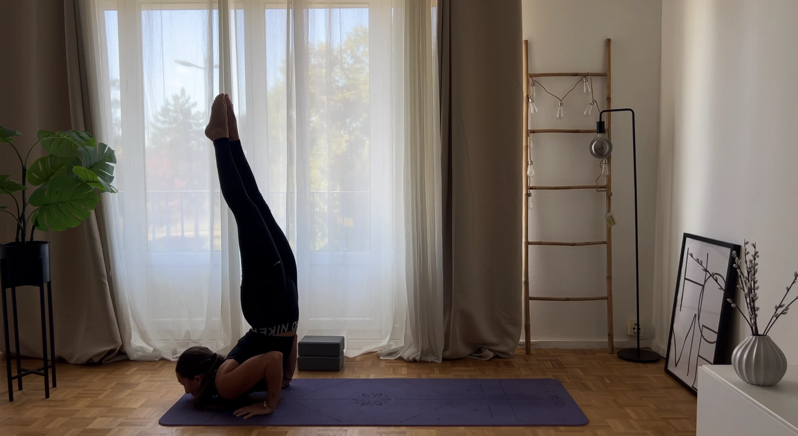 equilibre sur le menton