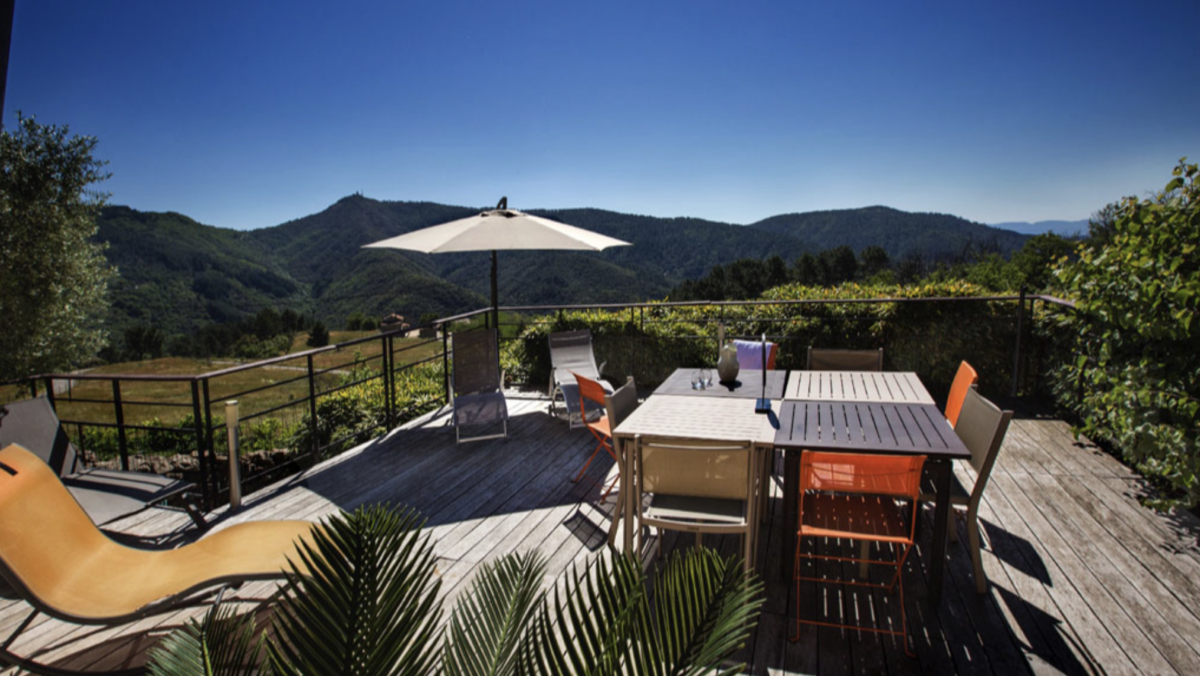 espace terrasse Ardèche
