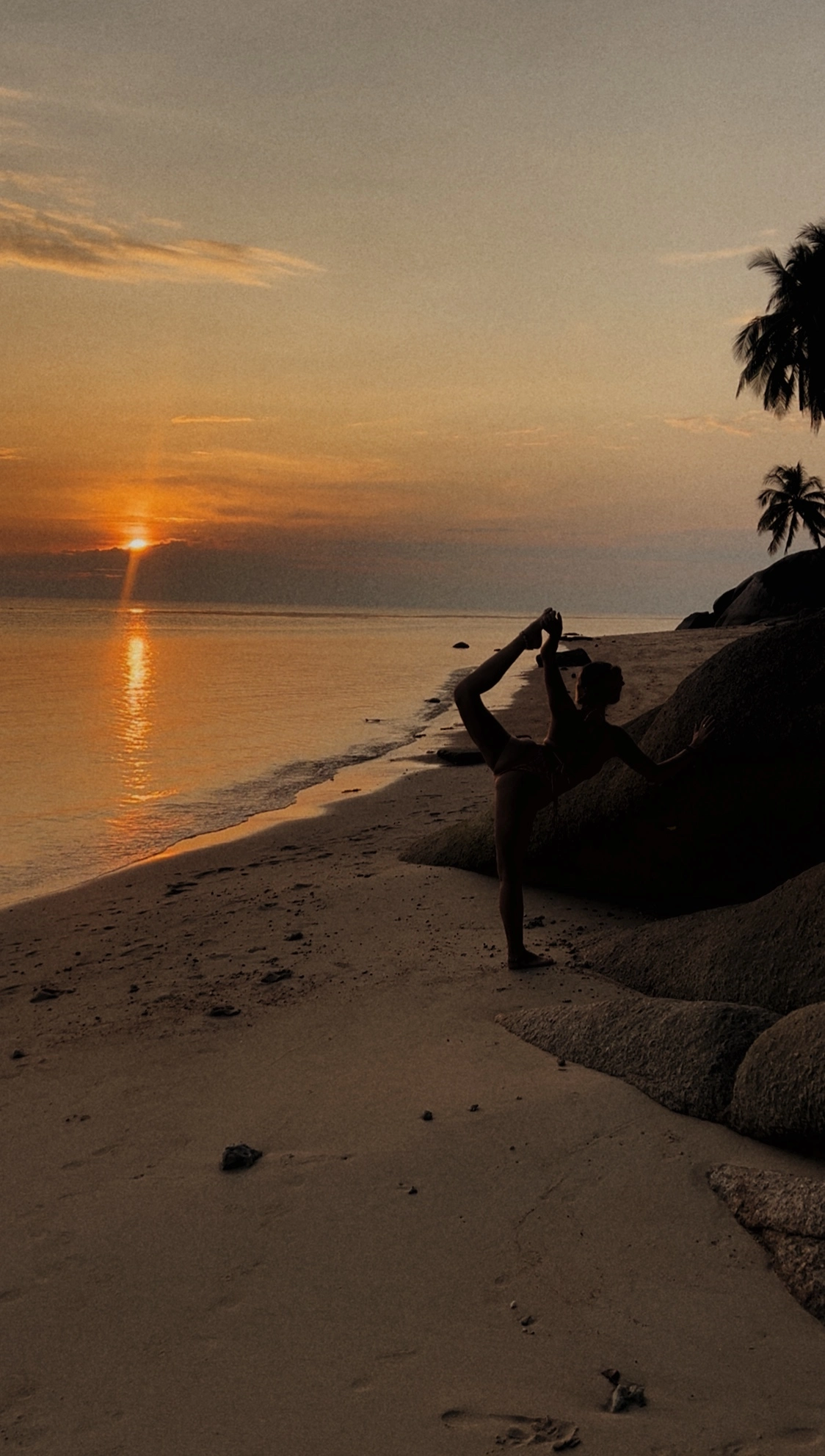 posture du danseur a la plage