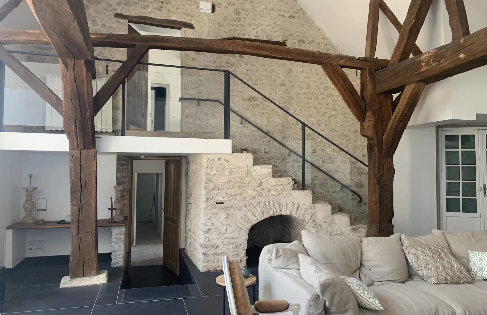interieur maison poutre